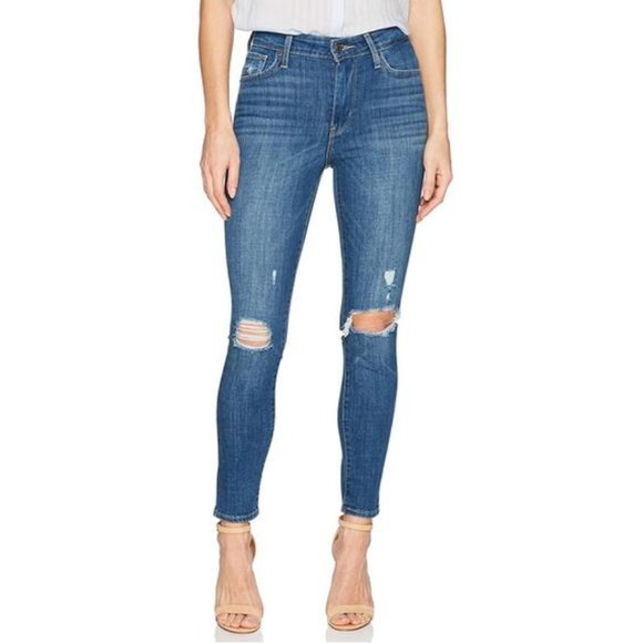 Levi's Denim - Levi's 721 High Rise Destroyed Ankle Skinny Jeans